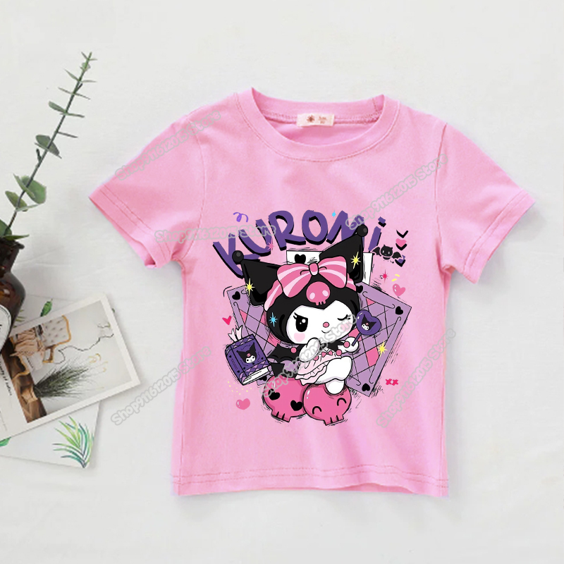Summer Clothing Toddler - Cartoon Kuromi Melody Girl T-Shirt Kawaii