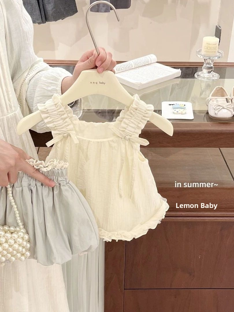 Summer Clothing Online - Girls Summer Casual Outfit Wooden Ruffle