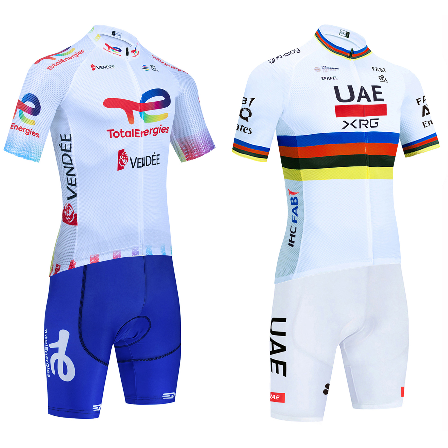 Summer Clothing Sale Men - New UAE Cycling Jersey White TOTAL