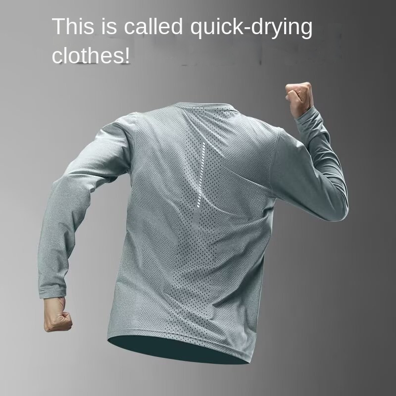 Summer Clothing Long Sleeve - Men's Long Sleeve Quick-Dry Sports Top