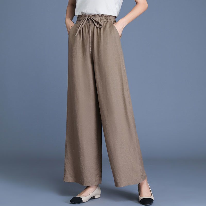 Women Black High Waist Drawstr - Palazzo Pant Wide 리뷰 및 가격