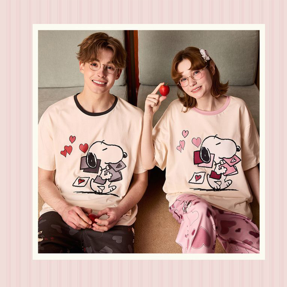 Anime Cute Snoopy Couple Pajam - Summer Away Clothing 리뷰 및 가격