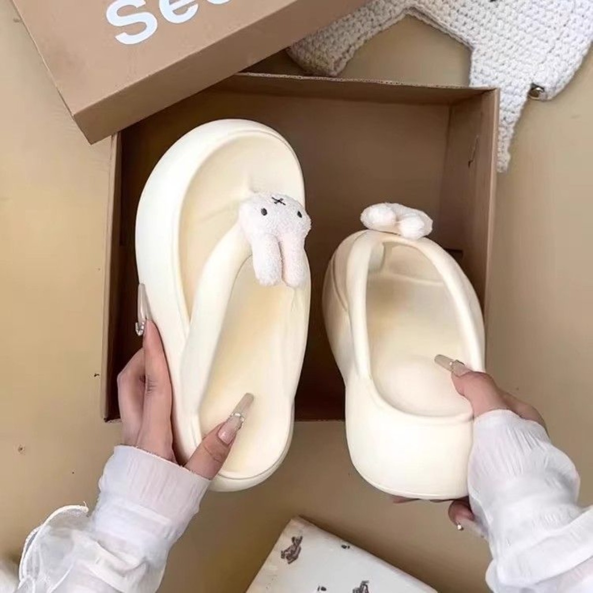 Kawaii Miffy EVA Flip-flops Cu - Summer Away Clothing 리뷰 및 가격