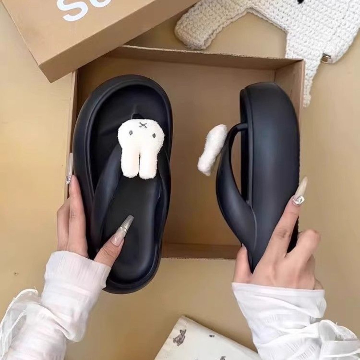 Kawaii Miffy EVA Flip-flops Cu - Summer Away Clothing 리뷰 및 가격