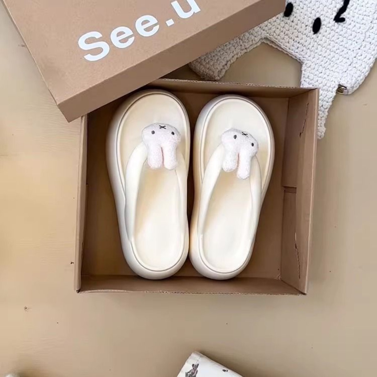 Kawaii Miffy EVA Flip-flops Cu - Summer Away Clothing 리뷰 및 가격