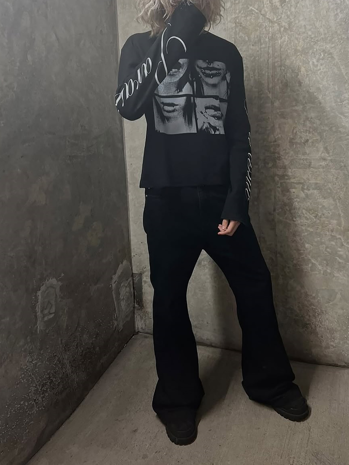 Dark style street punk unisex  - Summer Clothing Long Sleeve 리뷰 및 가격
