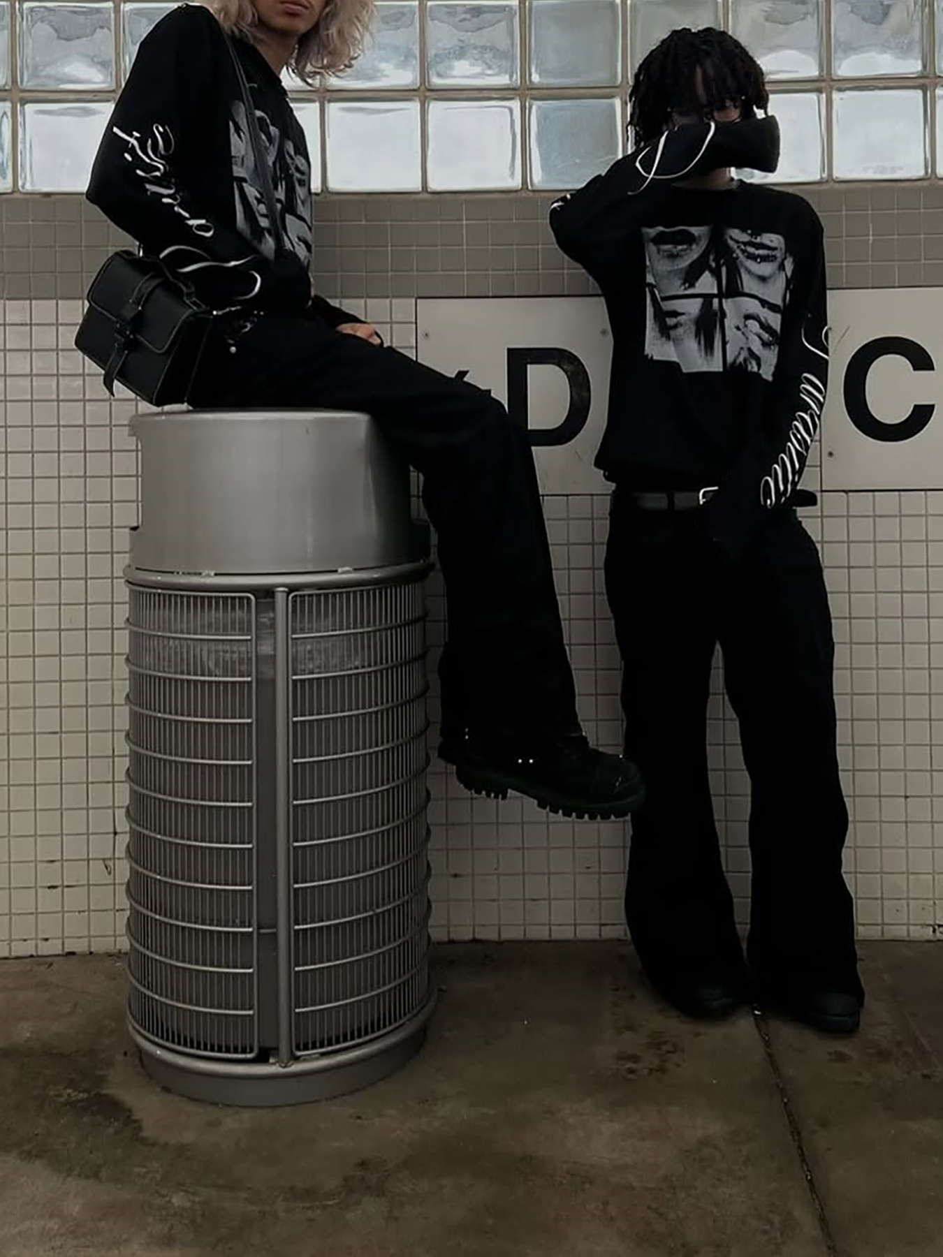 Dark style street punk unisex  - Summer Clothing Long Sleeve 리뷰 및 가격