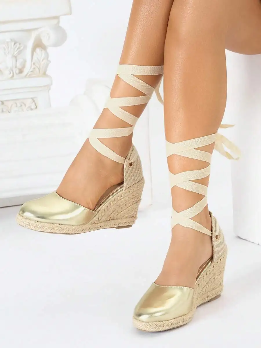 Womens Metallic Espadrille Wed - Espadrille Sandal Women 리뷰 및 가격