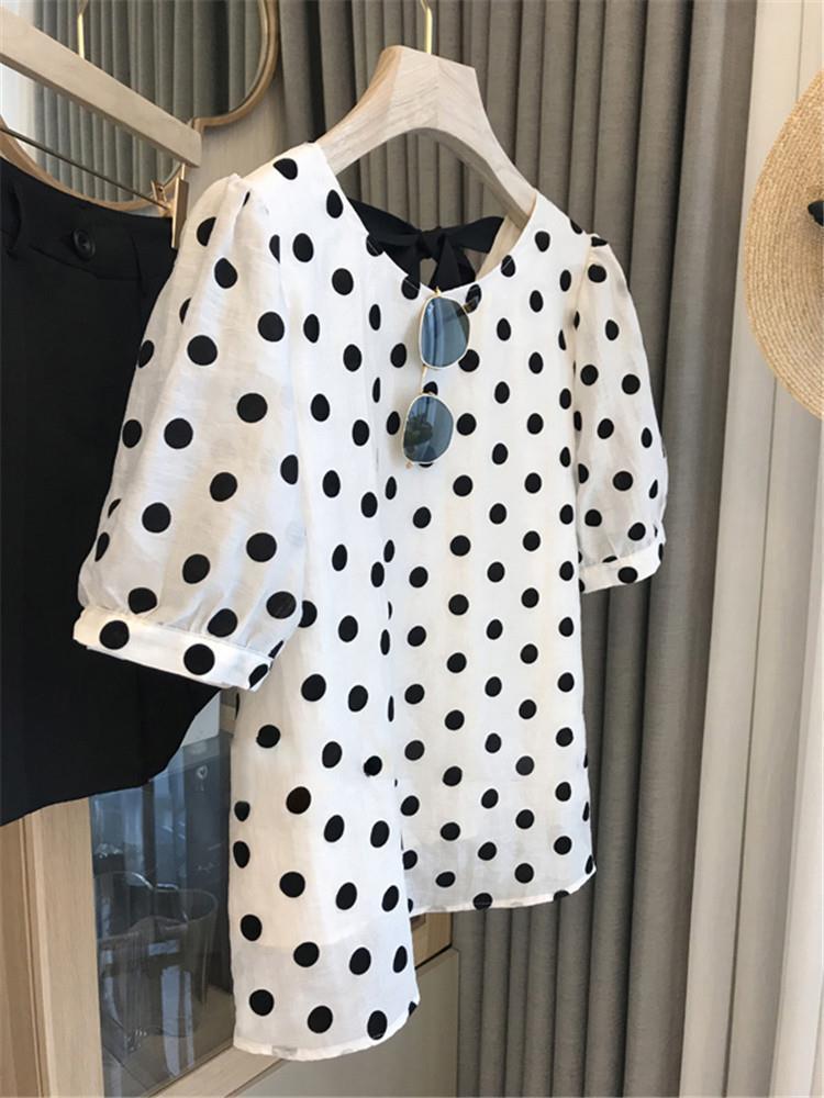 Polka Dot Blouses Women Elegan - Summer Holiday Clothing Women 리뷰 및 가격