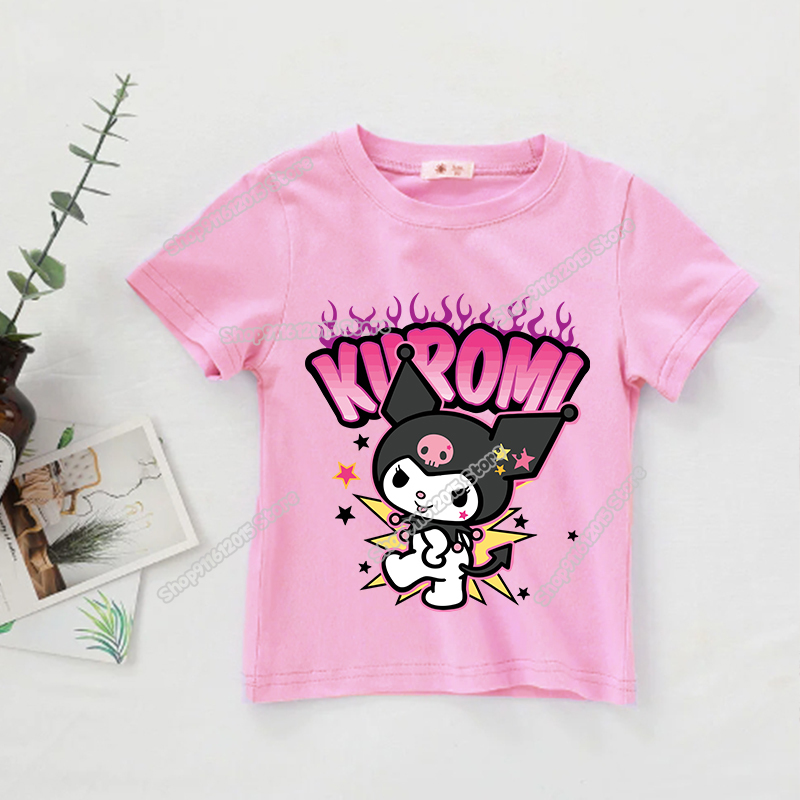 Cartoon Kuromi Melody Girl T-S - Summer Clothing Toddler 리뷰 및 가격