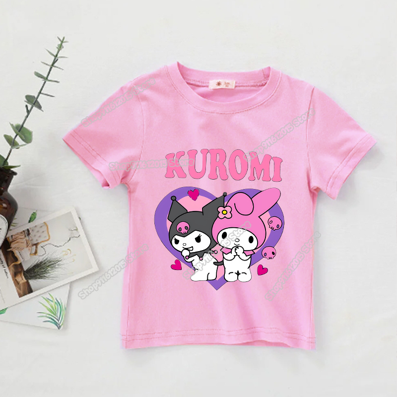 Cartoon Kuromi Melody Girl T-S - Summer Clothing Toddler 리뷰 및 가격