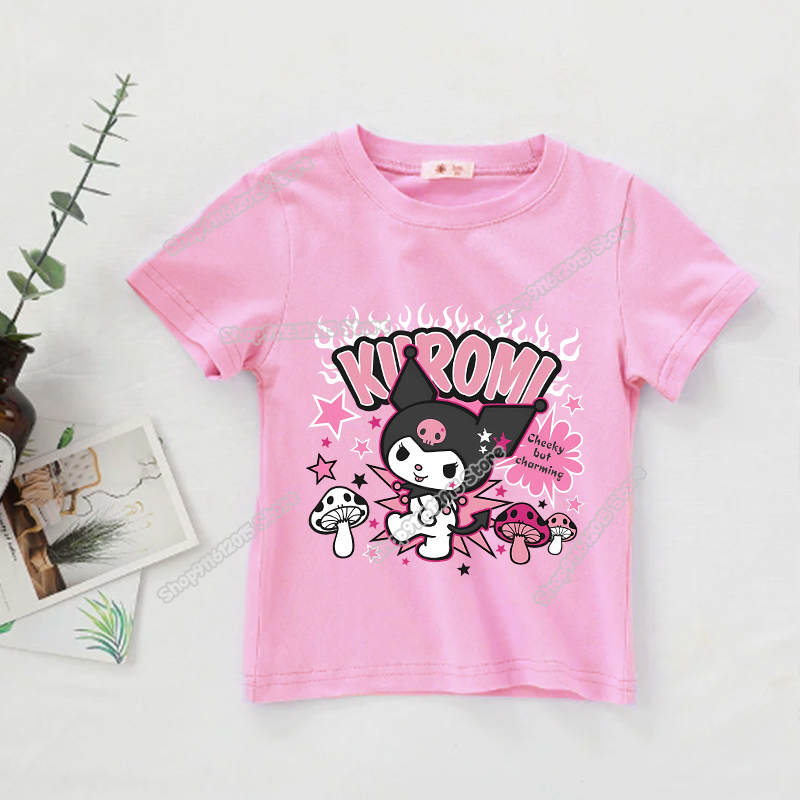 Cartoon Kuromi Melody Girl T-S - Summer Clothing Toddler 리뷰 및 가격