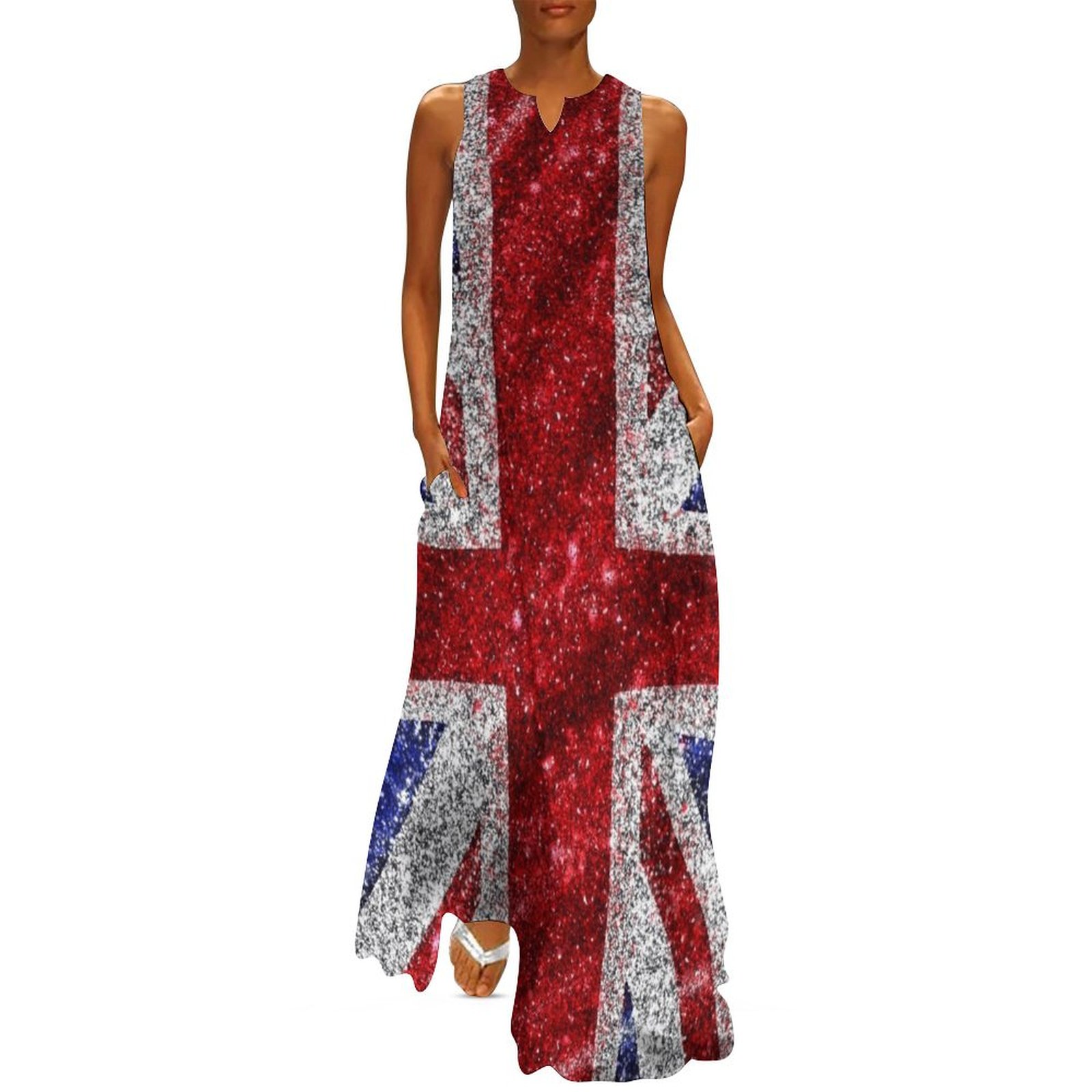 Faux Glitter Union Jack Flag U - Womens Summer Clothing Uk 리뷰 및 가격