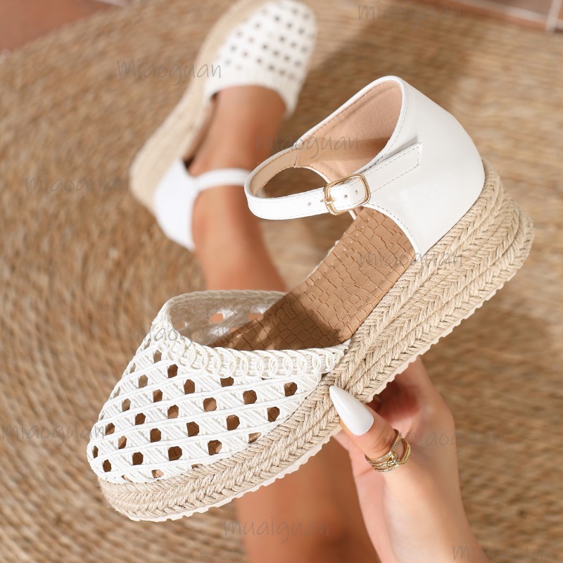 Boho Women's Hollow Out Woven  - Espadrille Sandal Women 리뷰 및 가격