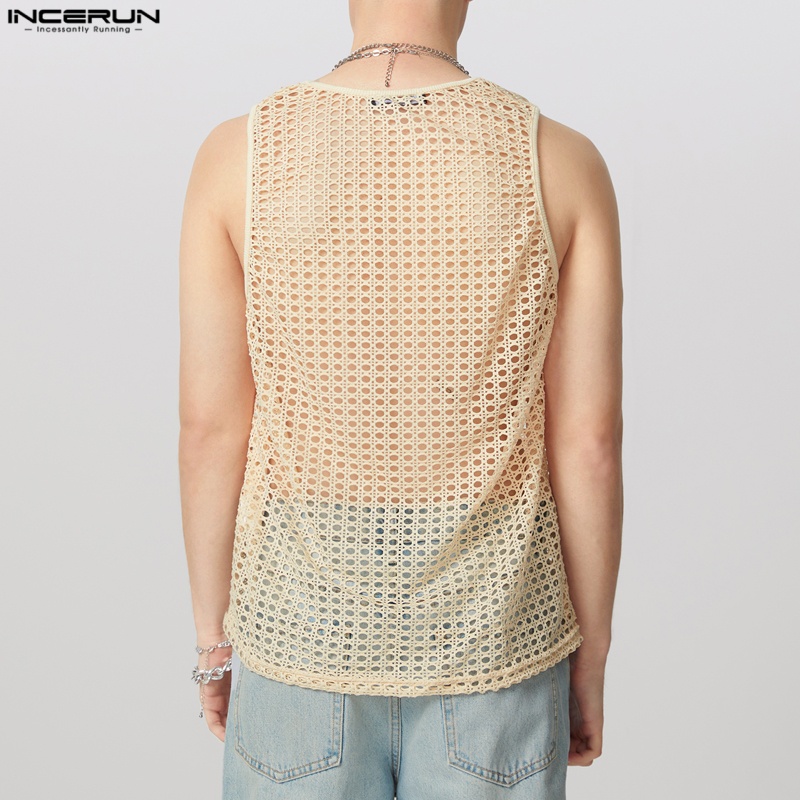 INCERUN Men Tank Tops Mesh Tra - Summer Vacation Clothing Men 리뷰 및 가격