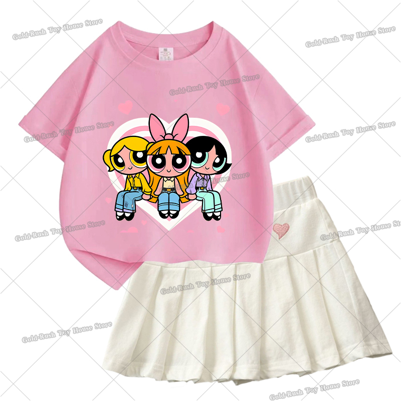 Powerpuff Girl T Shirt Pleated - Summer Clothing Toddler 리뷰 및 가격