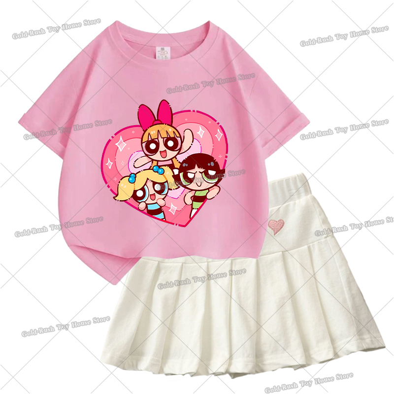 Powerpuff Girl T Shirt Pleated - Summer Clothing Toddler 리뷰 및 가격