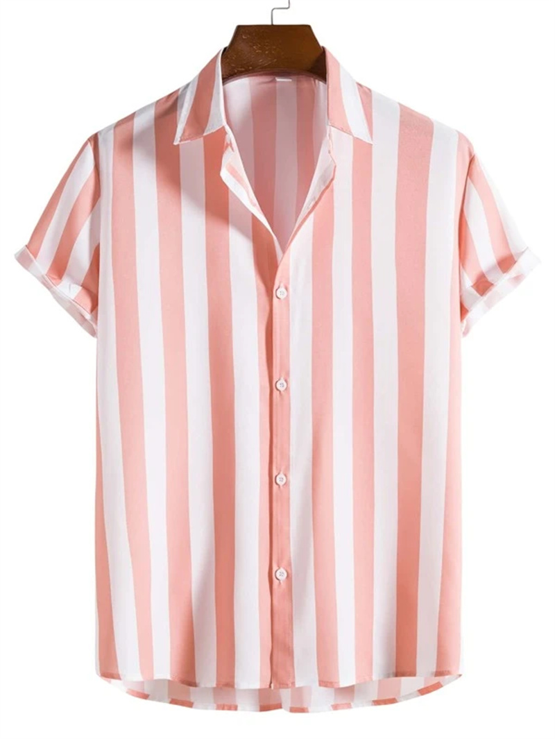 Men's Striped Casual Shirt Min - Summer Vacation Clothing Men 리뷰 및 가격