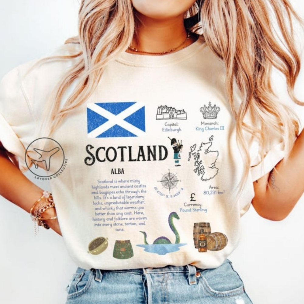 Scotland UK T-Shirt Edinburgh  - Womens Summer Clothing Uk 리뷰 및 가격