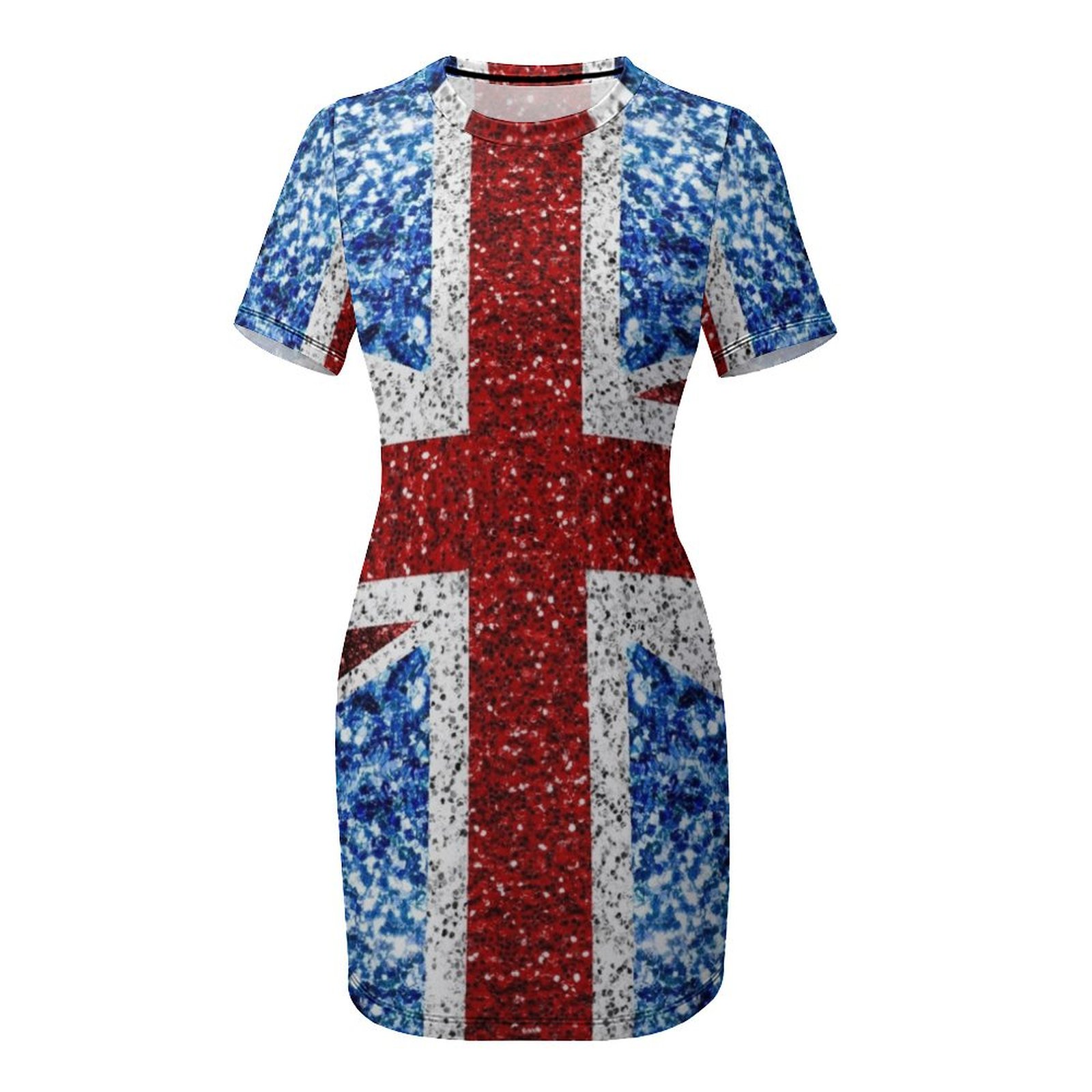UK flag red blue white faux sp - Womens Summer Clothing Uk 리뷰 및 가격
