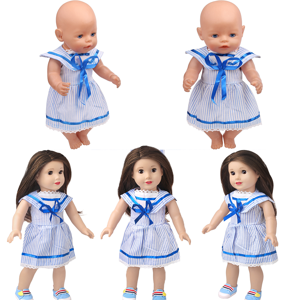 43cm Girl Doll Blue Striped Sa - Summer Away Clothing 리뷰 및 가격