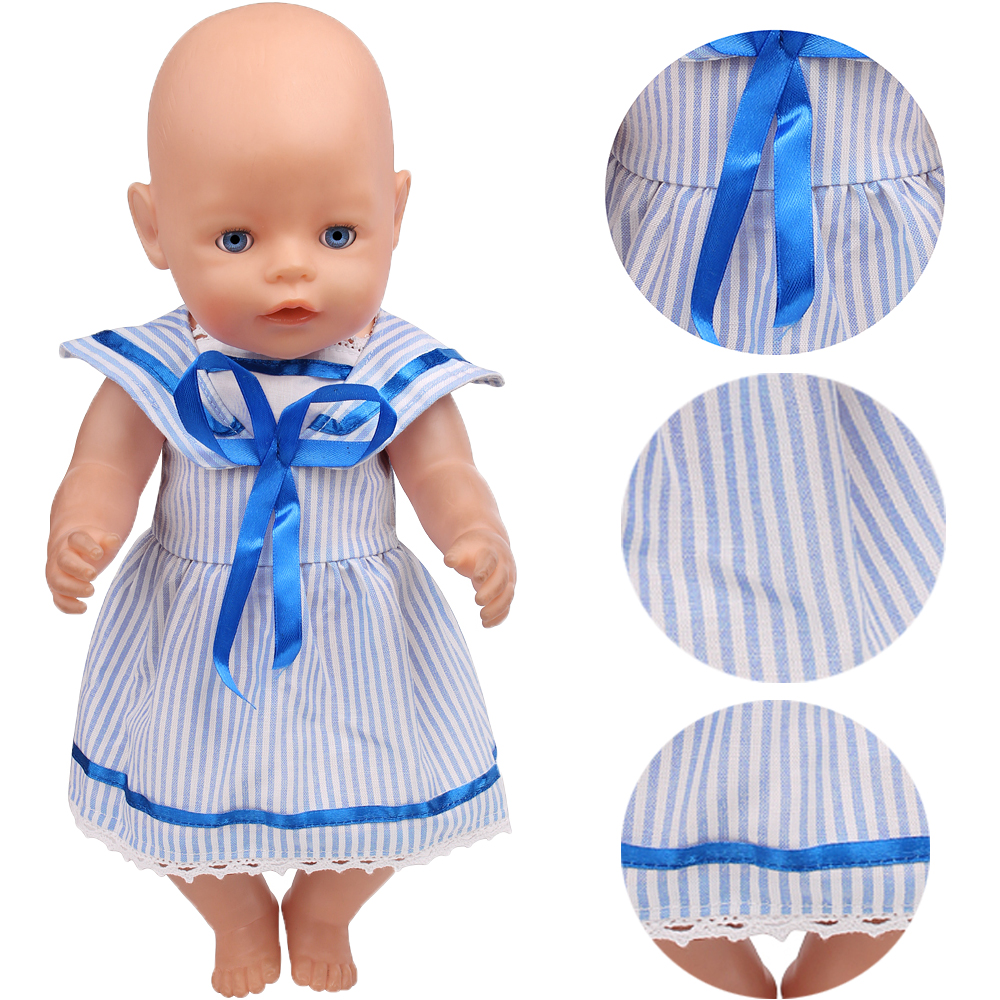 43cm Girl Doll Blue Striped Sa - Summer Away Clothing 리뷰 및 가격