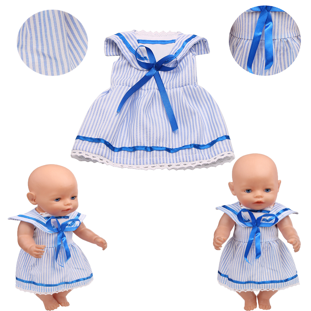 43cm Girl Doll Blue Striped Sa - Summer Away Clothing 리뷰 및 가격