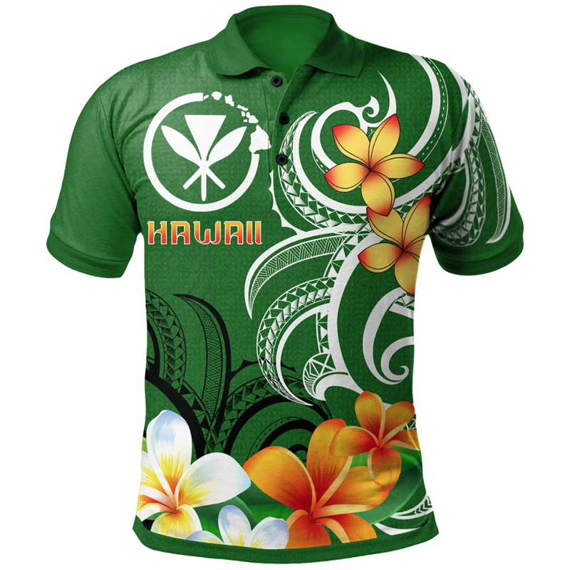 Hawaiian Whales Pattern Polo S - Summer Vacation Clothing Men 리뷰 및 가격