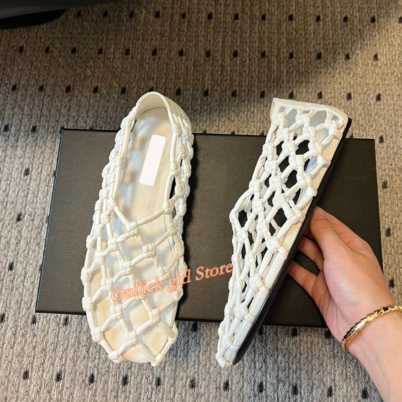 French Woven Mesh Hollow flat  - Summer Clothing Items 리뷰 및 가격