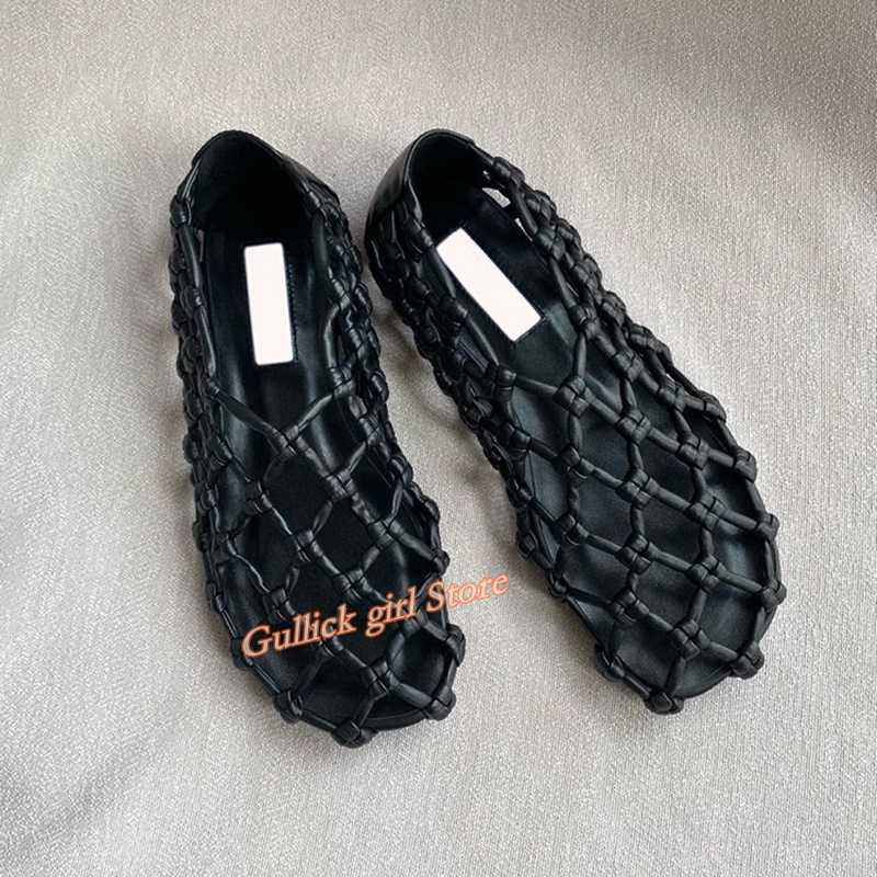 French Woven Mesh Hollow flat  - Summer Clothing Items 리뷰 및 가격