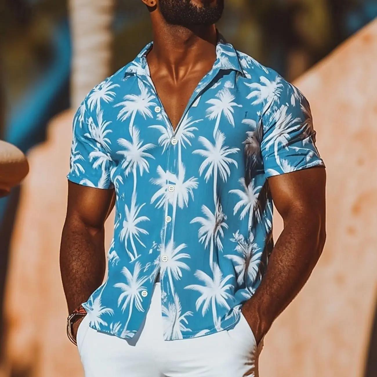 Men's Summer Short Sleeve Shir - Summer Vacation Clothing Men 리뷰 및 가격