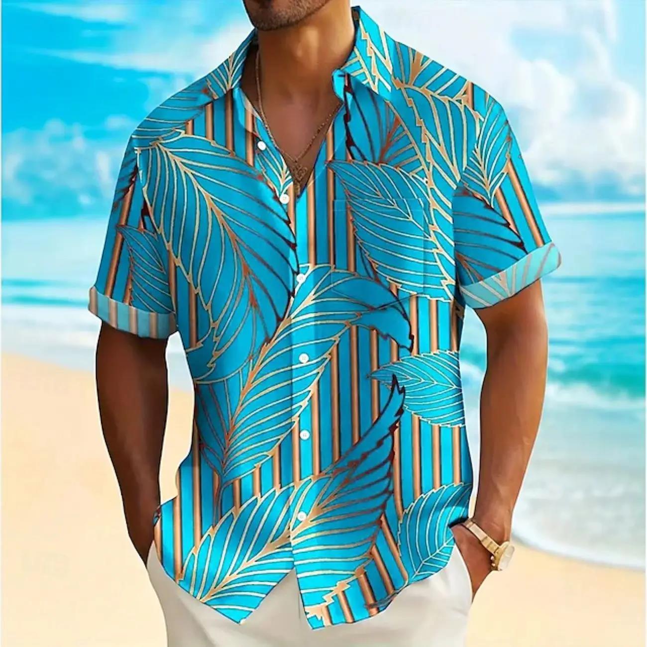 Men's Summer Short Sleeve Shir - Summer Vacation Clothing Men 리뷰 및 가격