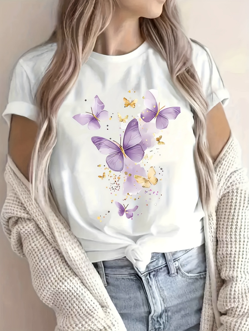 Vintage Butterfly and Flower F - Summer Holiday Clothing Women 리뷰 및 가격