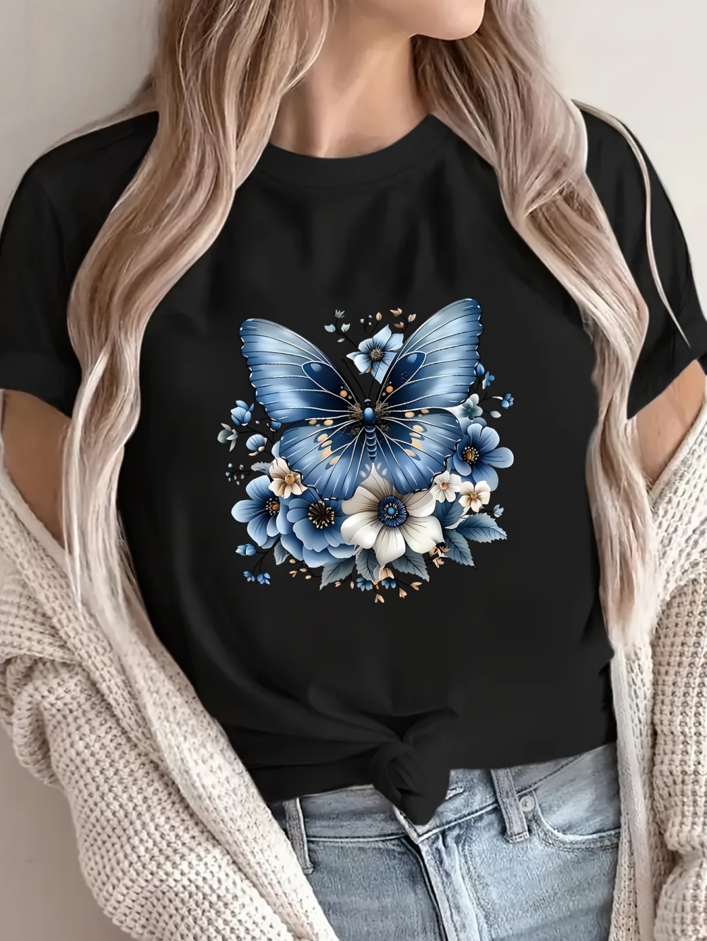 Vintage Butterfly and Flower F - Summer Holiday Clothing Women 리뷰 및 가격