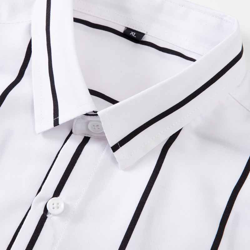Men's Striped Dress Shirt Long - Summer Clothing Long Sleeve 리뷰 및 가격