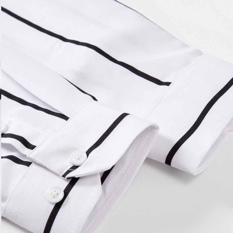 Men's Striped Dress Shirt Long - Summer Clothing Long Sleeve 리뷰 및 가격