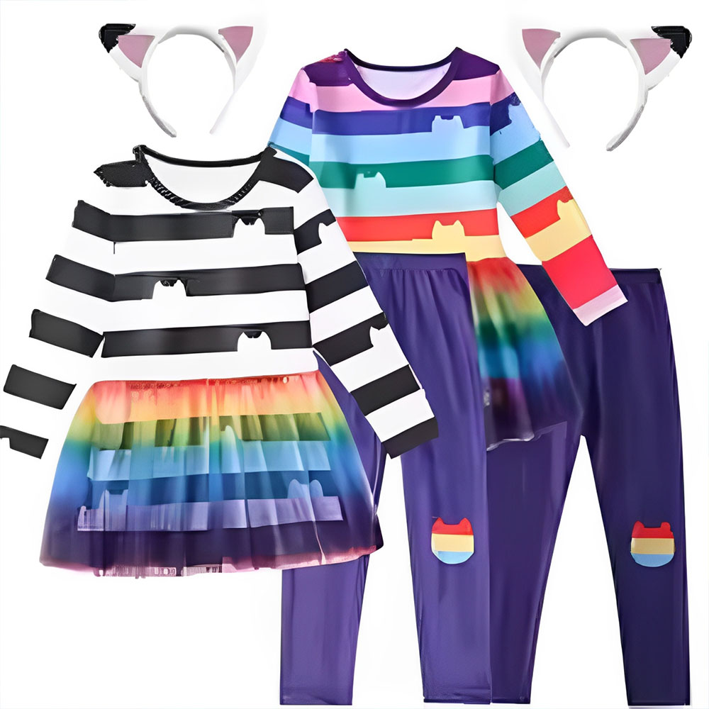2026 cartoon Black White Strip - Summer Clothing For Teen Girls 리뷰 및 가격