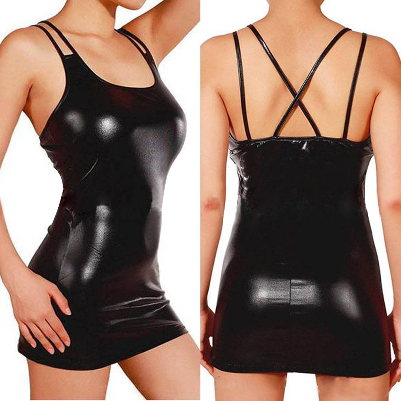 Sexy Erotic Hot Pu Metallic Le - Womens Summer Clothing Uk 리뷰 및 가격