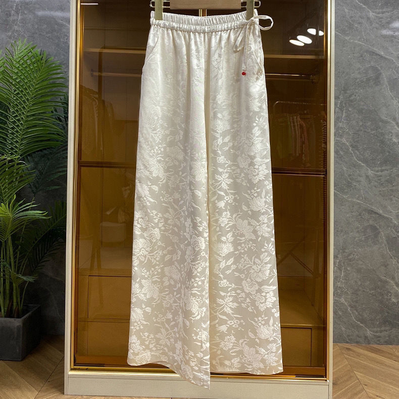Elegant Chinese Style Jacquard - Palazzo Pant Wide 리뷰 및 가격