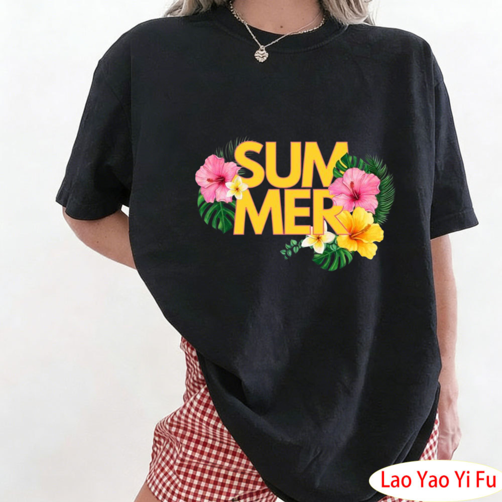 Summer Tropical Floral T-Shirt - Summer Clothing Resort 리뷰 및 가격