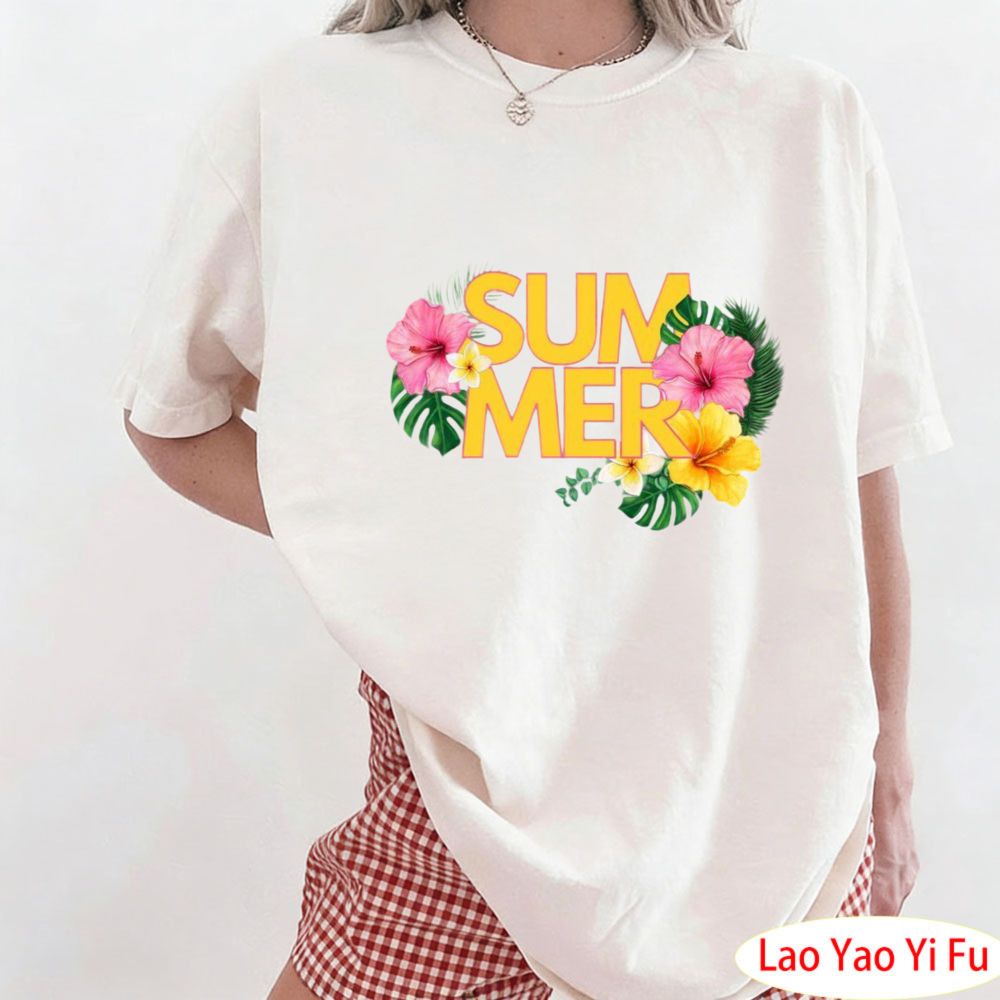 Summer Tropical Floral T-Shirt - Summer Clothing Resort 리뷰 및 가격