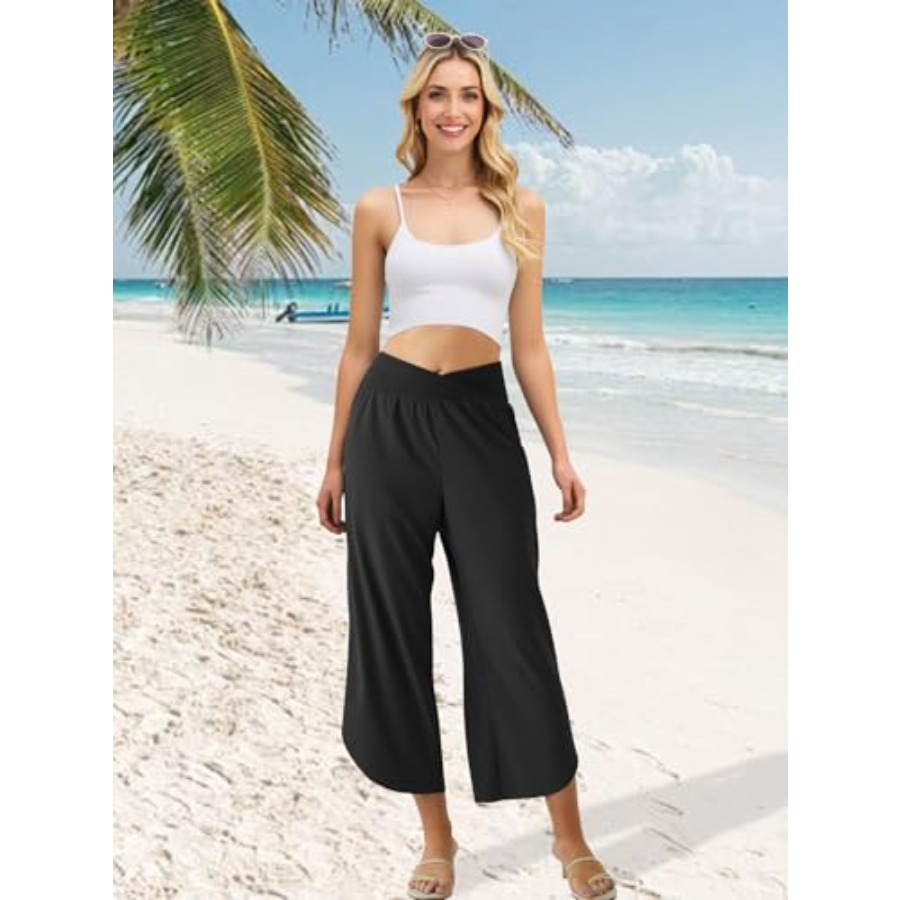 Wide Leg Capri Pants for Women - Palazzo Pant Wide 리뷰 및 가격