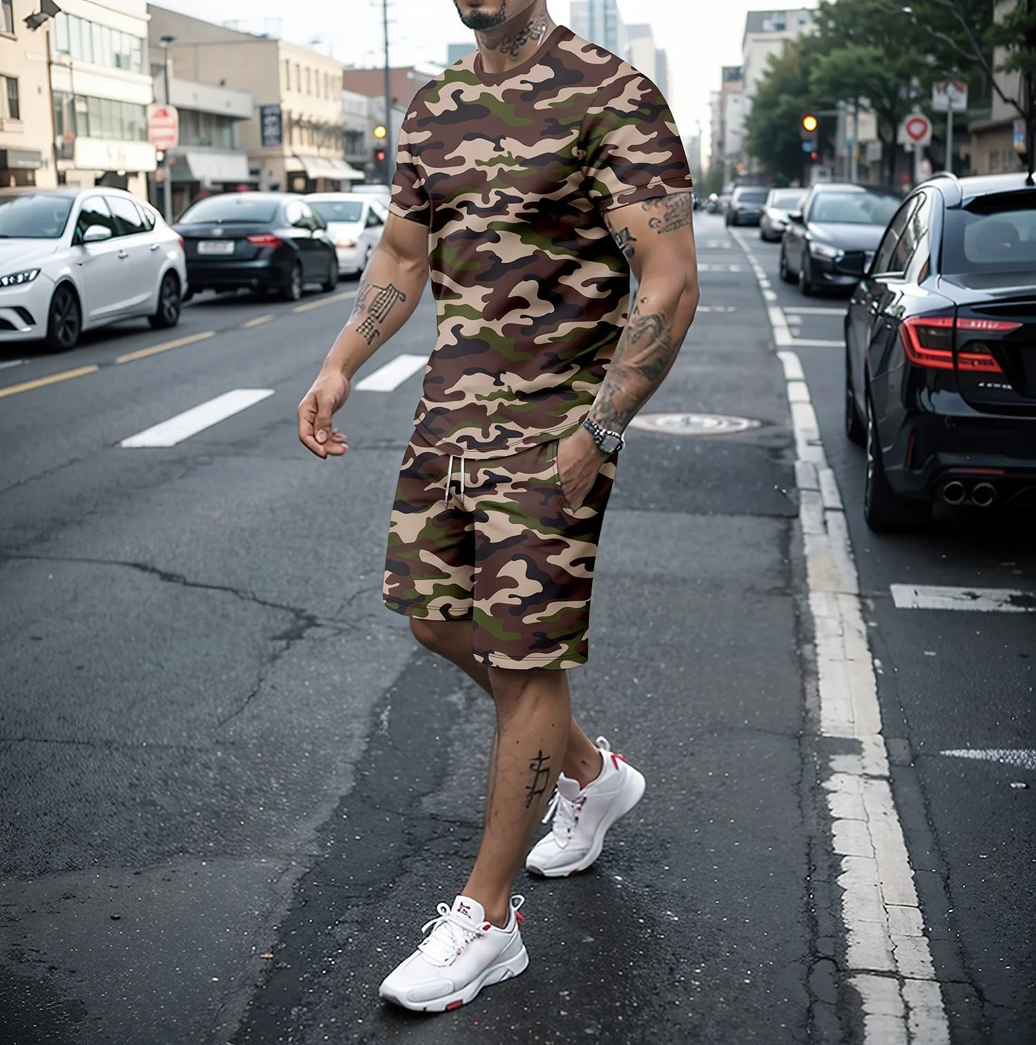 Camouflage Outdoor Tracksuits  - Summer Clothing Items 리뷰 및 가격