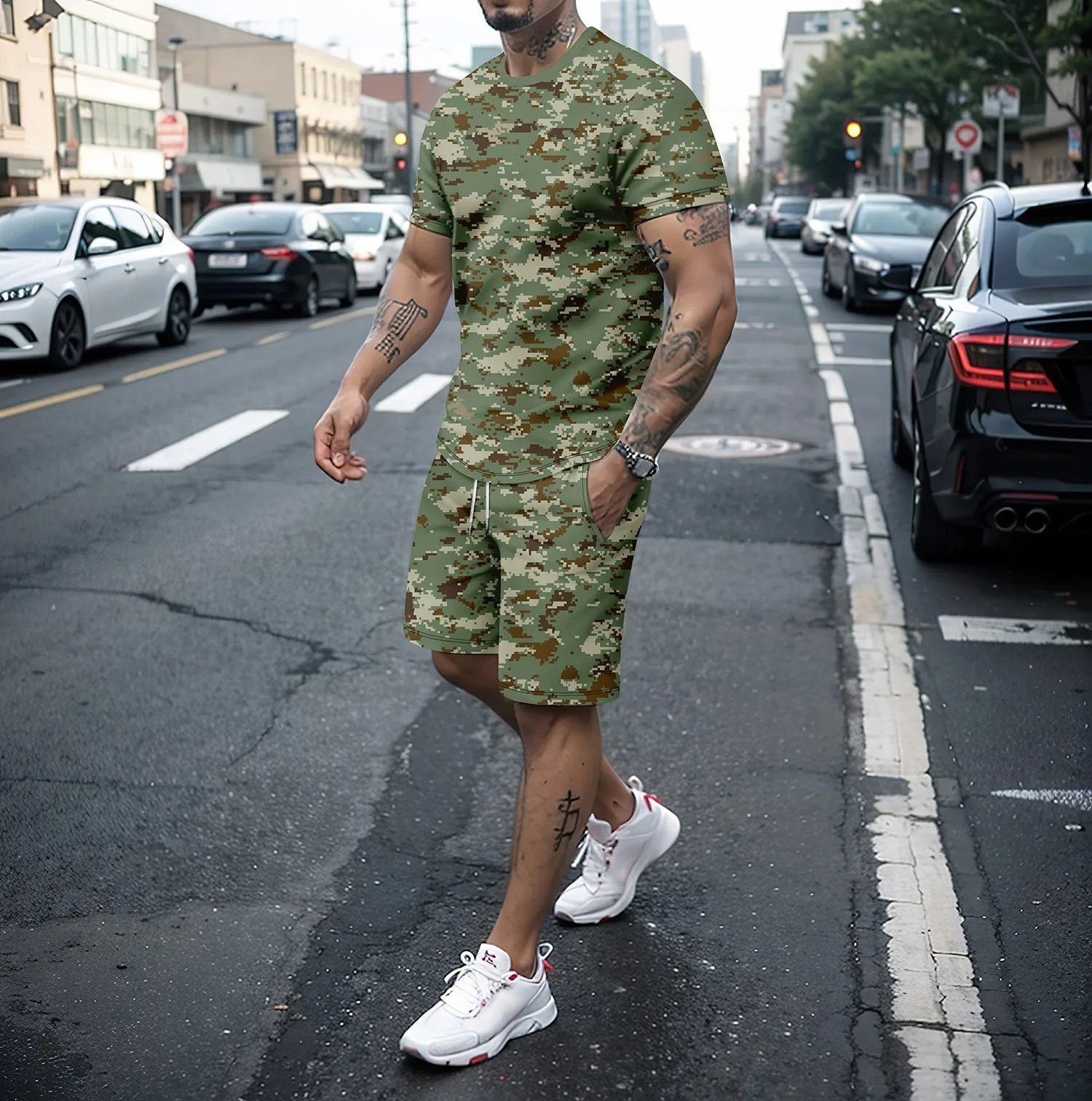 Camouflage Outdoor Tracksuits  - Summer Clothing Items 리뷰 및 가격