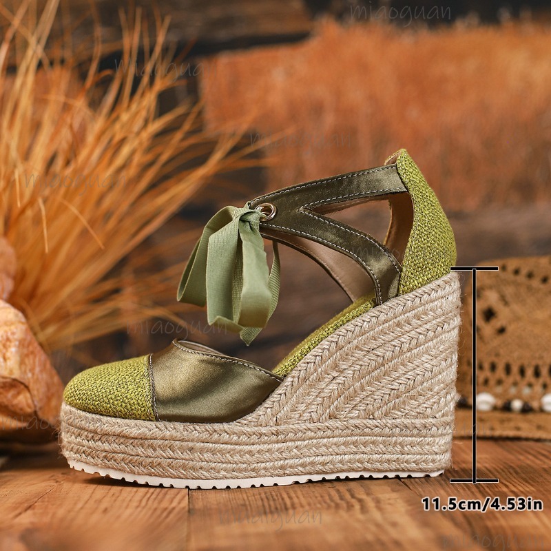 Round Toe Cover Heel Women's L - Espadrille Sandal Women 리뷰 및 가격