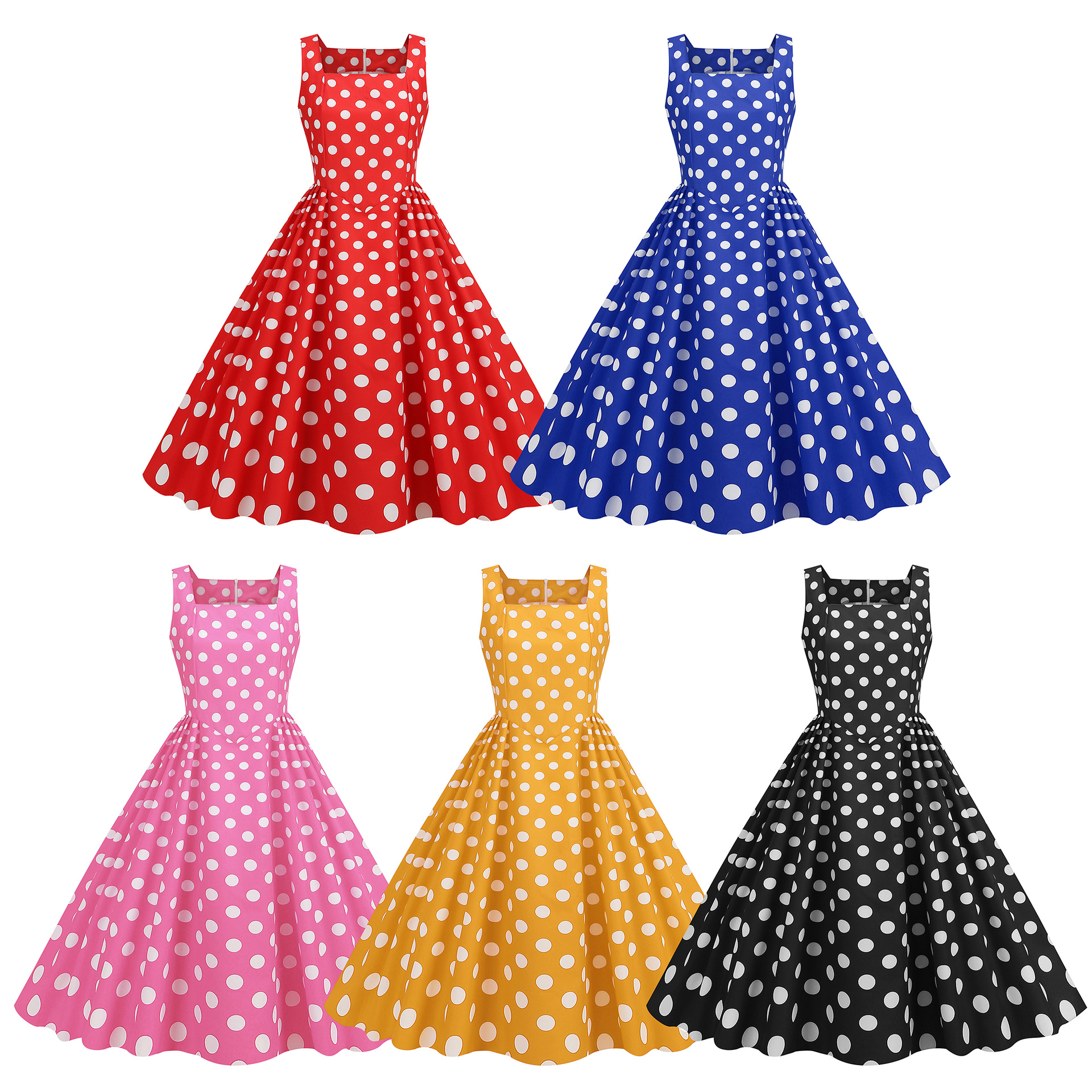 Sexy Polka Dot Print A-Line Ve - Summer Line Clothing Brand 리뷰 및 가격