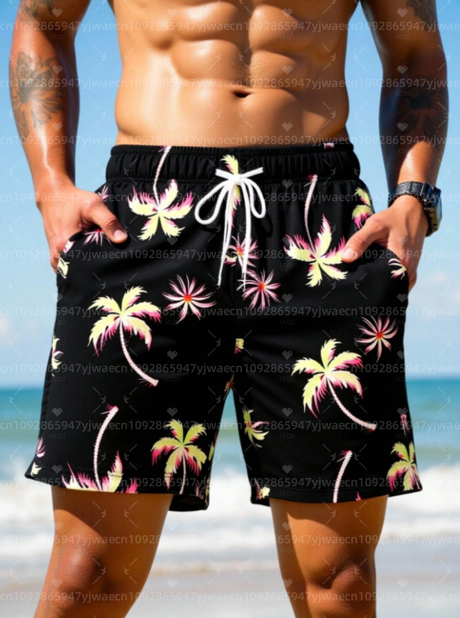 Summer Men Board Surf Shorts H - Summer Vacation Clothing Men 리뷰 및 가격