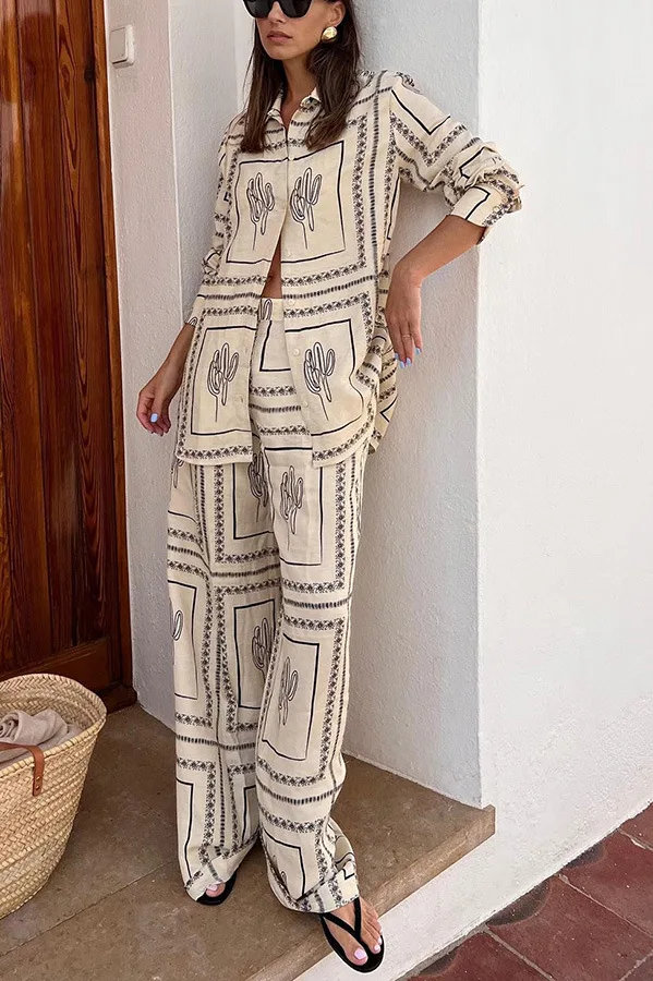 Printed Shirts Two Piece Set W - Summer Clothing 리뷰 및 가격