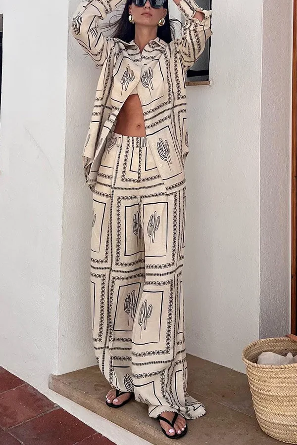 Printed Shirts Two Piece Set W - Summer Clothing 리뷰 및 가격