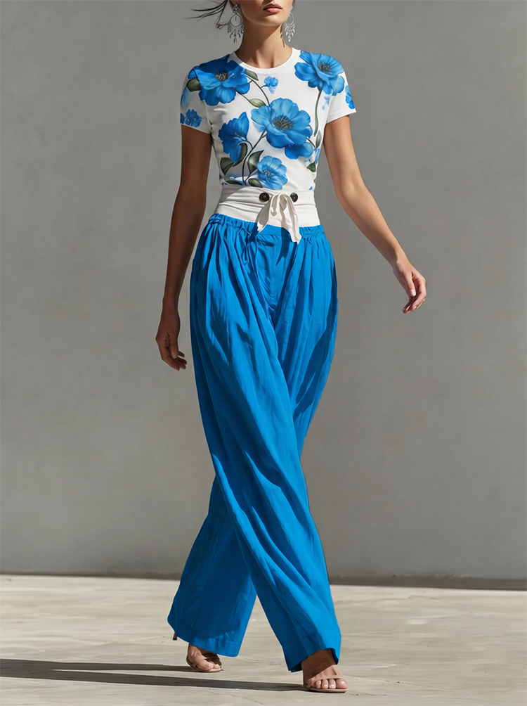 Yeezzi Women's Fashion Patchwo - Palazzo Pant Wide 리뷰 및 가격